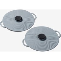 Classic Self Sealing Silicone Lid Set 2 10cm Duck Egg