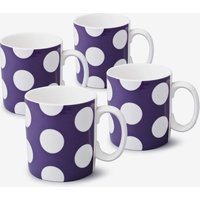 WM Bartleet & Sons Porcelain Original Mug 1 Pint Set of 4 in Purple