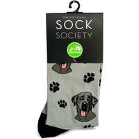 Animal Crackers Women's Black Labrador Design Socks, Plush 80% Cotton Mix, Novelty Dog Lover Gift