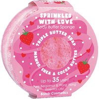 Bomb Cosmetics Women's Body Buffer Soap Shower Sponge Sprinkled with Love in Pink