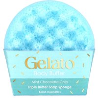 Bomb Cosmetics Gelato Body Buffer Soap Sponge Mint Chocolate Chip in Blue