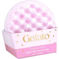 Bomb Cosmetics Gelato Body Buffer Soap Sponge Raspberry Ripple in Pink
