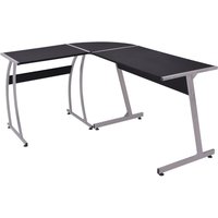 Berkfield Home Corner Desk L-Shaped Black