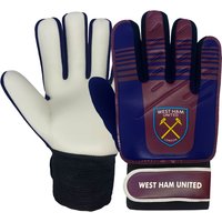 West Ham United FC Boy's Kids Goalkeeper Goalie Gloves in Navy | Size: 10-14 Years