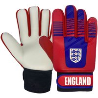 England FA Boy's Kids Goalkeeper Goalie Gloves in Red | Size: 10-14 Years