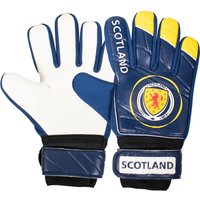 Scottish FA Boy's Kids Goalkeeper Goalie Gloves in Blue | Size: 10-14 Years
