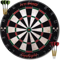 Hy-Pro Topflight Dartboard - Dart Board Set in Black | Size: Kids