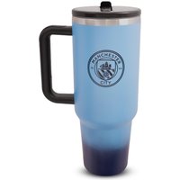 Hy-Pro Officially Licensed Manchester City 40oz/1.18 L Thermal Flask & Handle in Blue | Size: Large