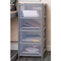 Wham Deep 4 Drawer Tower in Clear