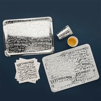 Silver Celebrate Paper Trays Pack 4