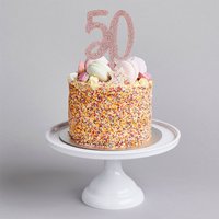 Rose Gold Number 50 Glitter Acrylic Cake Topper