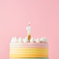 Gold Ombre Number 1 Celebration Candle