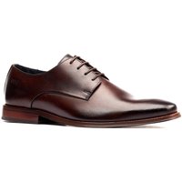 Base London Men's Marley Plain Toe Derby Shoe in Brown | Size: 6