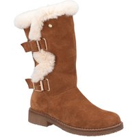 Hush Puppies Women's 'Megan' Suede Leather Mid Boots in Tan | Size: 4