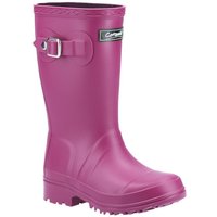 Cotswold Girl's 'Buckingham' Wellington Boots in Dark Pink | Size: Infant 12