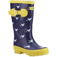 Cotswold 'Farmyard Junior' Wellingtons in Blue | Size: Infant 2