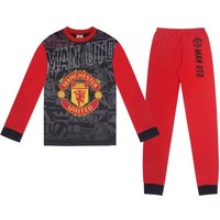 Manchester United FC Boy's Kids Sublimation Long Pyjamas | Size: 13-14 Years
