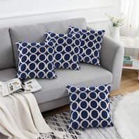 Chenille Cushion set 4 Mid cm x 45 cm