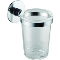 Luxury Living Milano Bathroom Tumbler & Holder in Silver