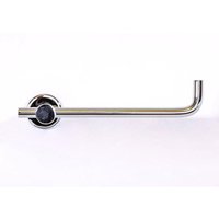 Luxury Living Coma Bathroom Toilet Roll Paper Holder in Silver