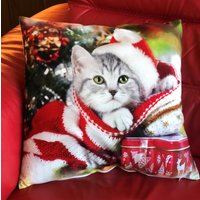 Christmas Cat Decorative Cushion Cover 45cm x 45cm cm x 45 cm