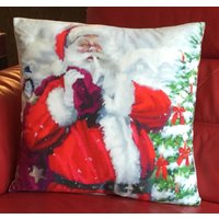 Christmas Santa Decorative Cushion Cover 45cm x 45cm cm x 45 cm