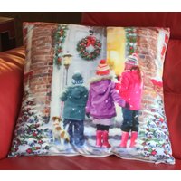 Christmas Carols Decorative Cushion Cover 45cm x 45cm cm x 45 cm