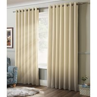 Plain Blackout Ring top Curtains cm width x 183 cm drop
