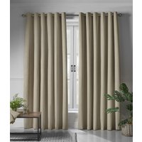 Linen Look Ring Top Blackout Curtains cm width x 137 cm drop
