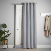 Velvet Chenille Thermal Fleece Lined Single Eyelet Door Curtain cm width x 213 cm drop
