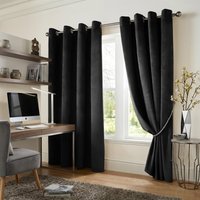 Velvet Ring Top Blackout Curtains cm width x 137 cm drop