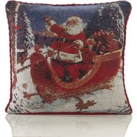 Christmas Sleigh Tapestry Decorative Cushion Pad 45cm x 45cm cm x 45 cm