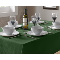 Durable Easy Care Fade Resistant Linen Look Tablecloths 85cm Round