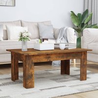 Berkfield Home Coffee Table Smoked Oak 100x60x42 cm Engineered Wood in Brown | Size: 100 x 60 x 42 cm