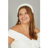 Monsoon Women's Pearl Padded Bridal Headband in Ivory