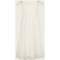 Monsoon Girl's Estella Dress in Ivory | Size: 4 Years
