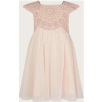 Monsoon Girl's Baby Estella Dress in Pink | Size: 2-3 Years