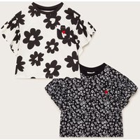 2 Pack Floral Print T Shirts