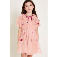 Applique Heart Ruffle Cape