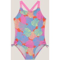 Shell Print Ruched Swimsuit