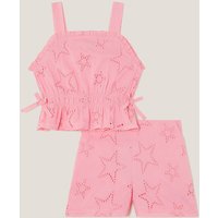 Star Cutwork Top & Shorts Set