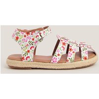 Closed Toe Floral Strappy Sandals 8