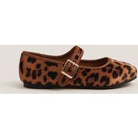 Leopard Print Strap Ballet Flats 9