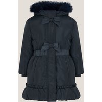 Frill Bow Hooded Coat