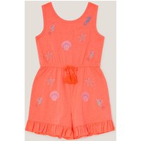 Sea Life Embroidered Jersey Playsuit