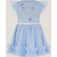 Monsoon Girl's Baby Unicorn Embellished Disco Dress in Blue | Size: 0-3 m