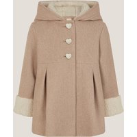 Monsoon Girl's Baby Bunny Hooded Coat in Camel | Size: 6-12 m