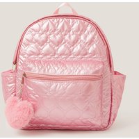 Shiny Heart Quilted Backpack