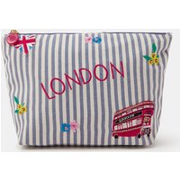 Accessorize Women's London Stripe Make Up Bag in Blue