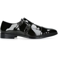 KG Kurt Geiger Men's 'Cruz Patent Monk' Shoes in Black | Size: 12